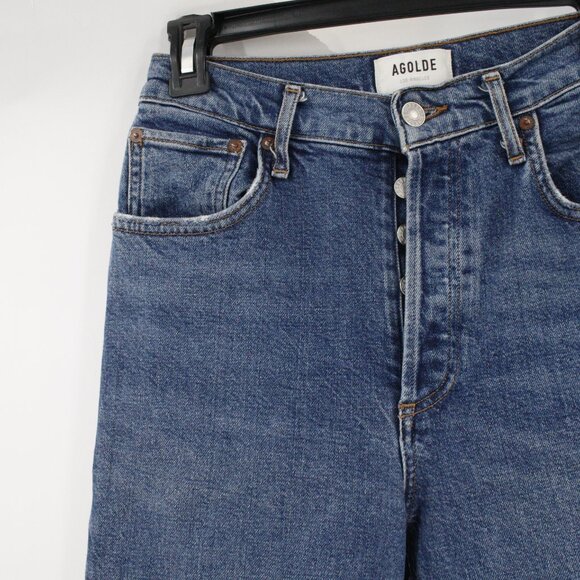 Agolde Blue Straight Leg Jeans - Picture 2 of 11